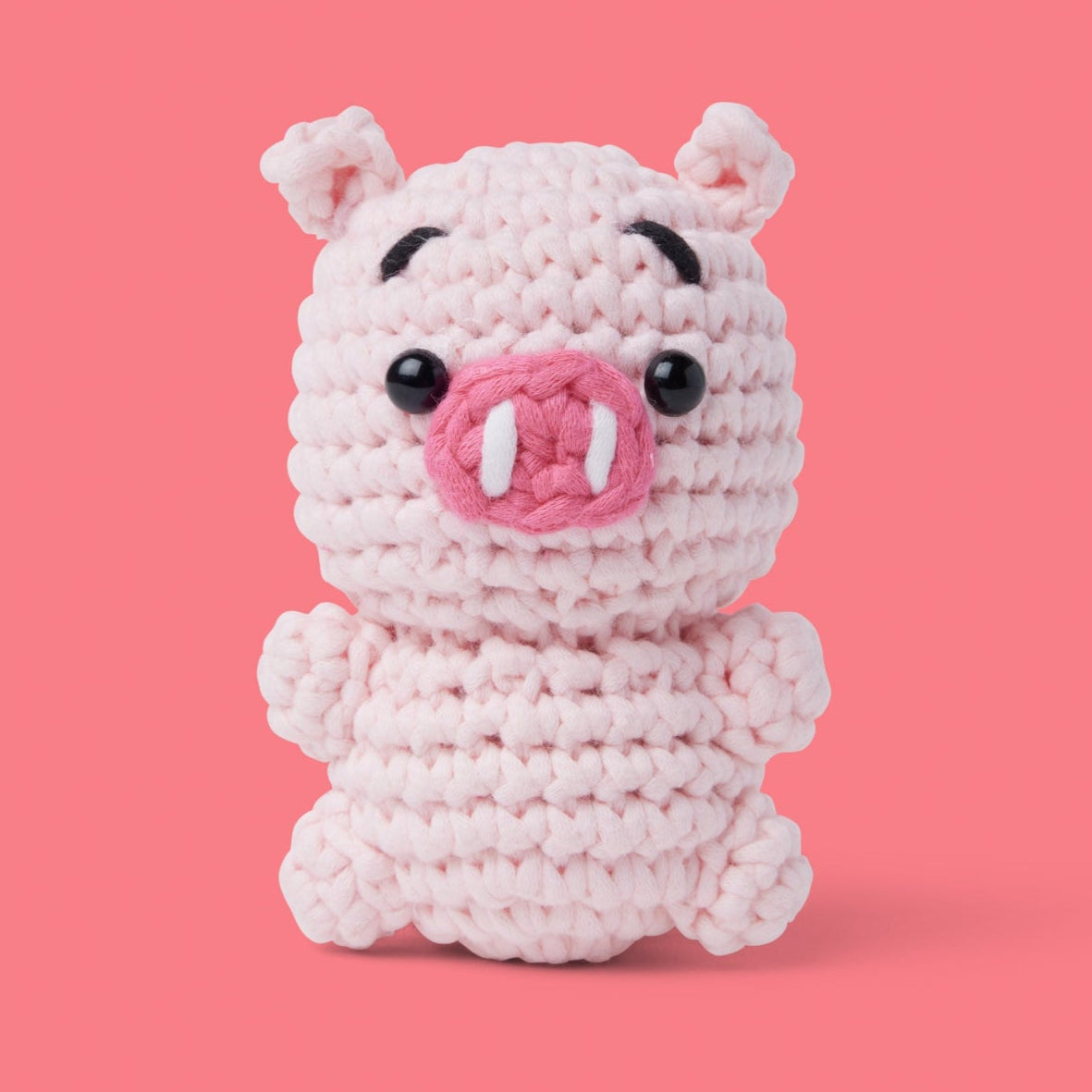 Poppy the Pig - Happy Zoo Beginners Crochet Kit - Perfect Gift with Step-by-Step Video Tutorial