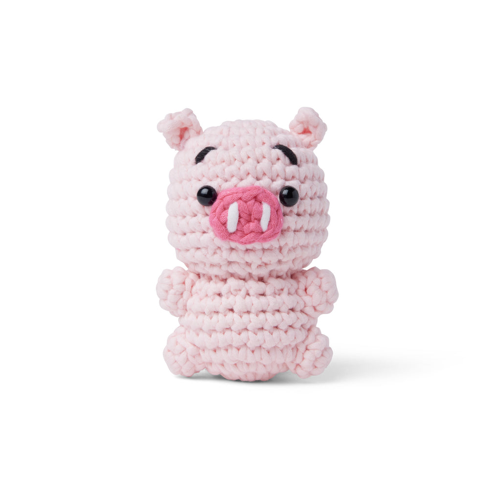 Poppy the Pig - Happy Zoo Beginners Crochet Kit - Perfect Gift with Step-by-Step Video Tutorial