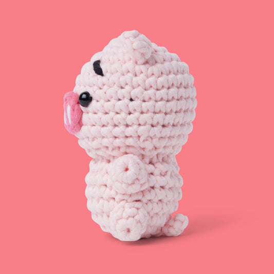 Poppy the Pig - Happy Zoo Beginners Crochet Kit - Perfect Gift with Step-by-Step Video Tutorial