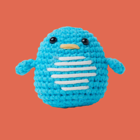 Patrick the Penguin - Happy Zoo Beginners Crochet Kit - Perfect Gift with Step-by-Step Video Tutorial
